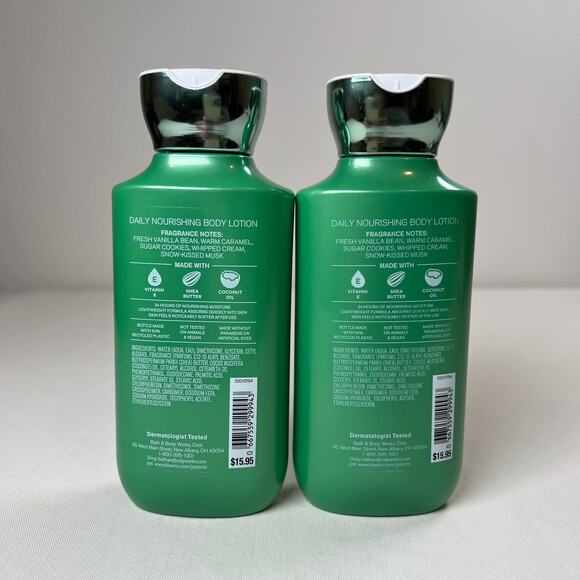 QTY 3 - Bath & Body Works Vanilla Bean Noel Body Lotion Moisturizer Cream 8oz - Picture 2 of 4